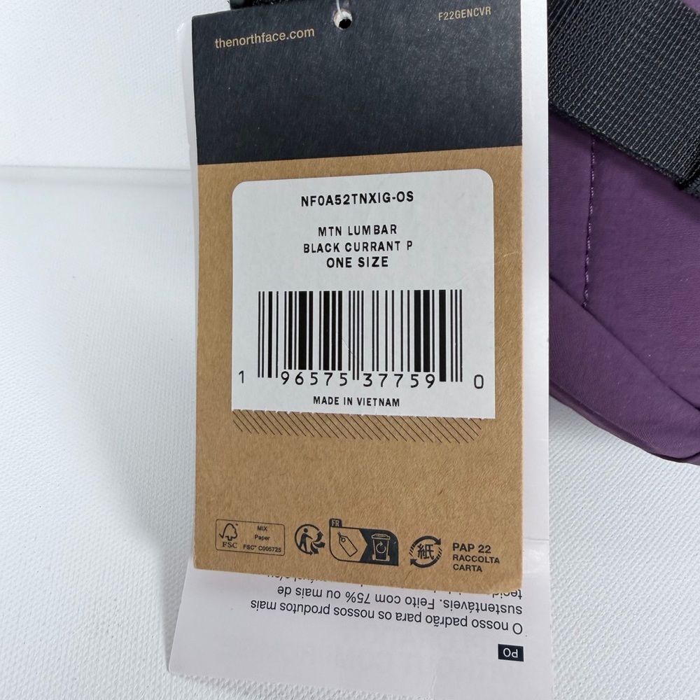 The North Face Mountain Lumbar Pack Black Currant Purple One Size NWT - Picture 3 of 5